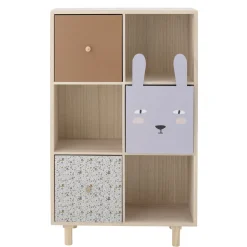 Bloomingville Calle Bücherregal mit Schubladen, Natur, Paulownia