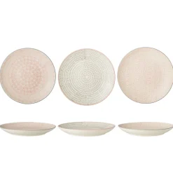 Bloomingville Cécile Teller, Rose, Steingut 3er-Set