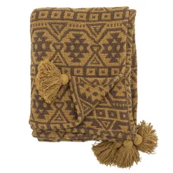 Bloomingville Decke Lyla Braun, Recycelte Baumwolle