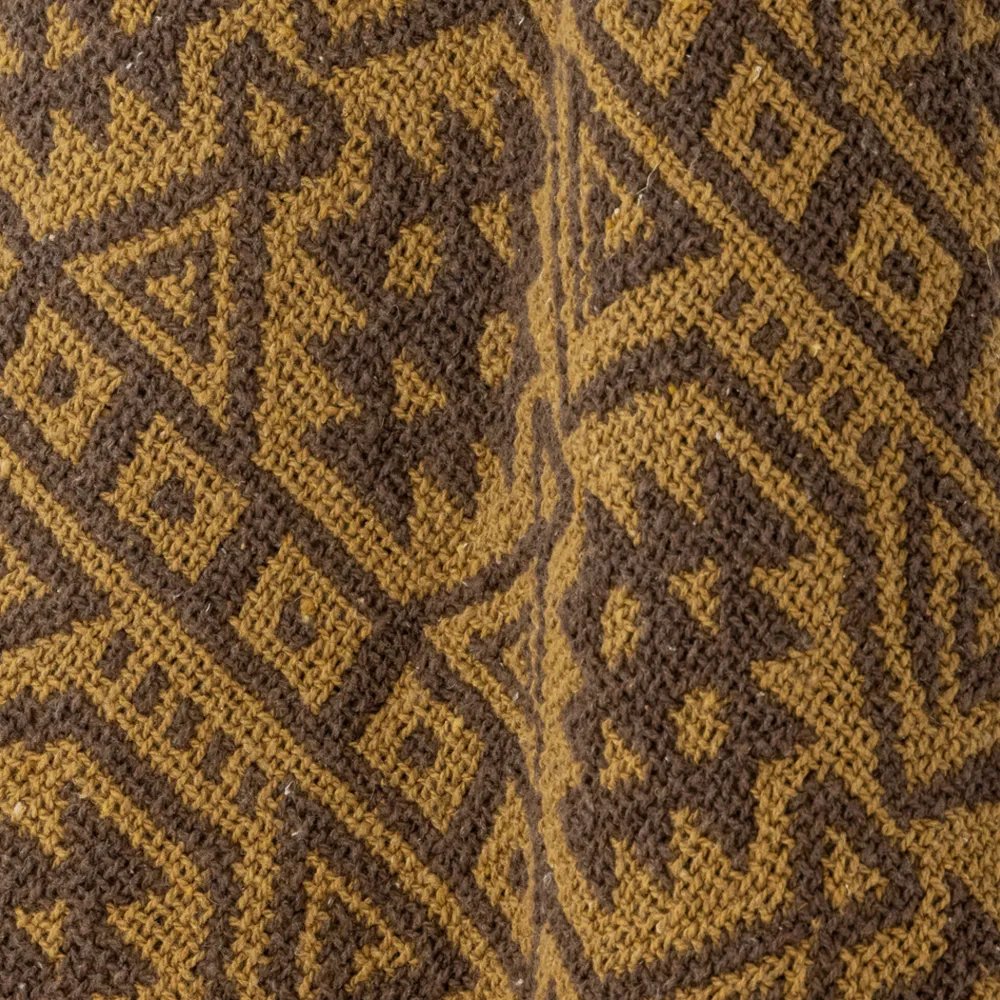 Bloomingville Decke Lyla Braun, Recycelte Baumwolle