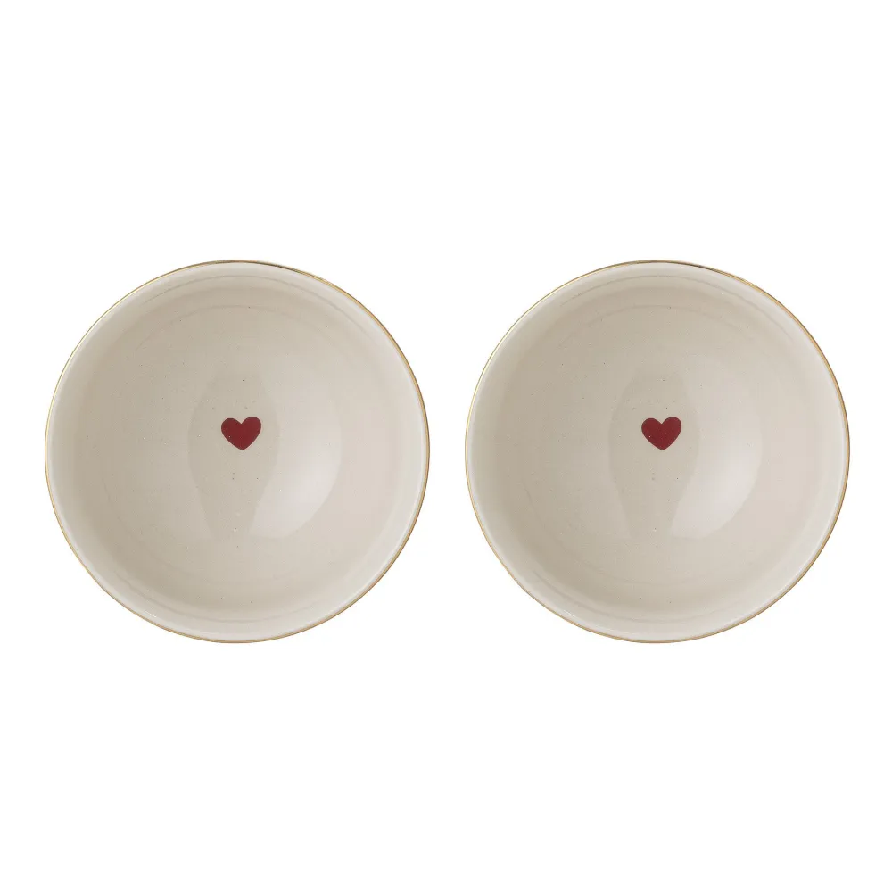 Bloomingville 2er Set Schüssel Jolly mit Muster