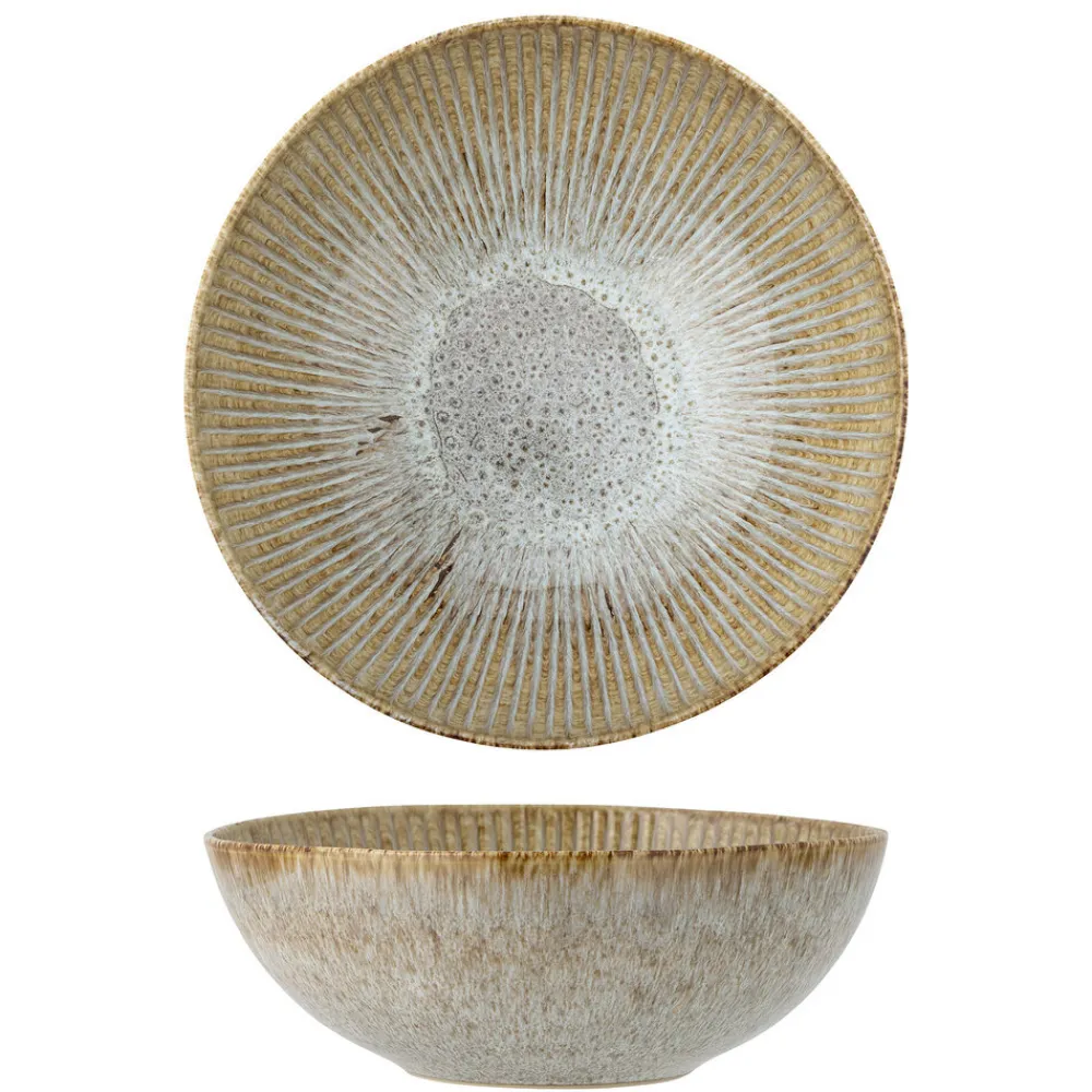 Bloomingville Fleur Schale, Natur, Steingut