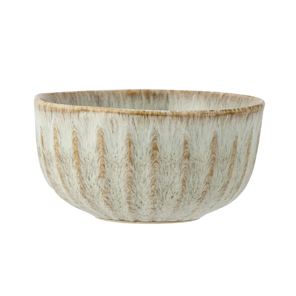 Bloomingville Fleur Schale hoch, Natur, Steingut