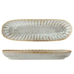 Bloomingville Fleur Servierplatte, Natur, Steingut