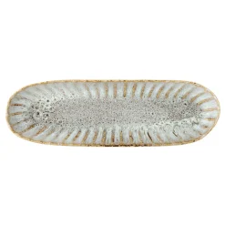 Bloomingville Fleur Servierplatte, Natur, Steingut