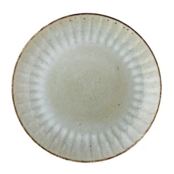 Bloomingville Fleur Teller groß, Natur, Steingut