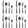 Bloomingville Frea Besteck Set Schwarz, 16-teilig, Edelstahl