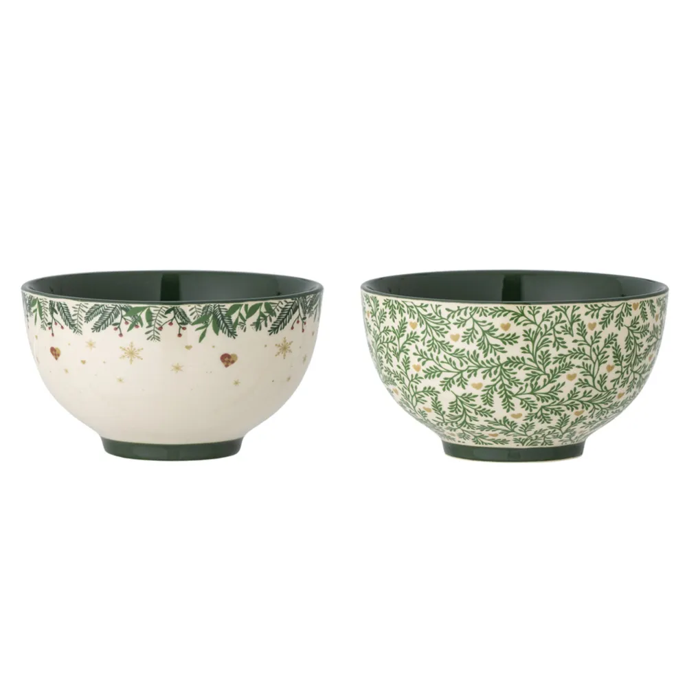 Bloomingville Grazia Schale aus Steingut, 2er Set