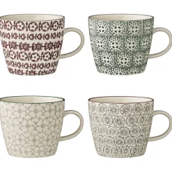 Bloomingville Karine Becher mit Henkel 4er, Steingut