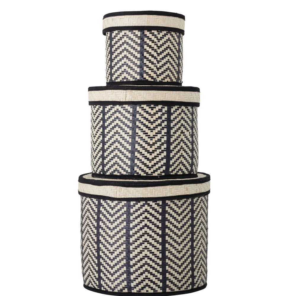 Bloomingville Korb Islim aus Palmenblättern 3er Set