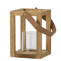 Bloomingville Laterne mit Glas Lyra, Kiefer