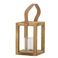 Bloomingville Laterne mit Glas Lyra, Kiefer