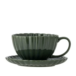 Bloomingville Latina Tasse mit Untertasse, Steingut