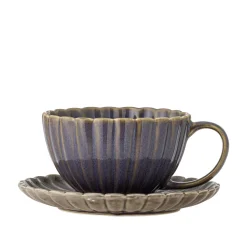 Bloomingville Latina Tasse mit Untertasse, Steingut