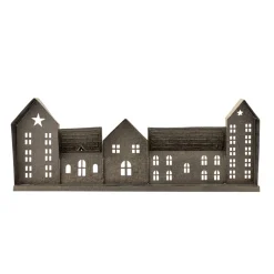 Bloomingville Noeli Teelichthalter Häuserfront Metall