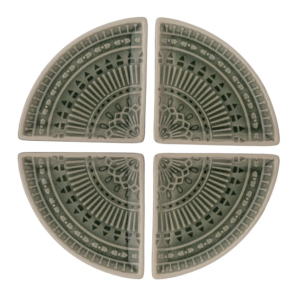 Bloomingville Rani Tablett, Steingut 4-teilig