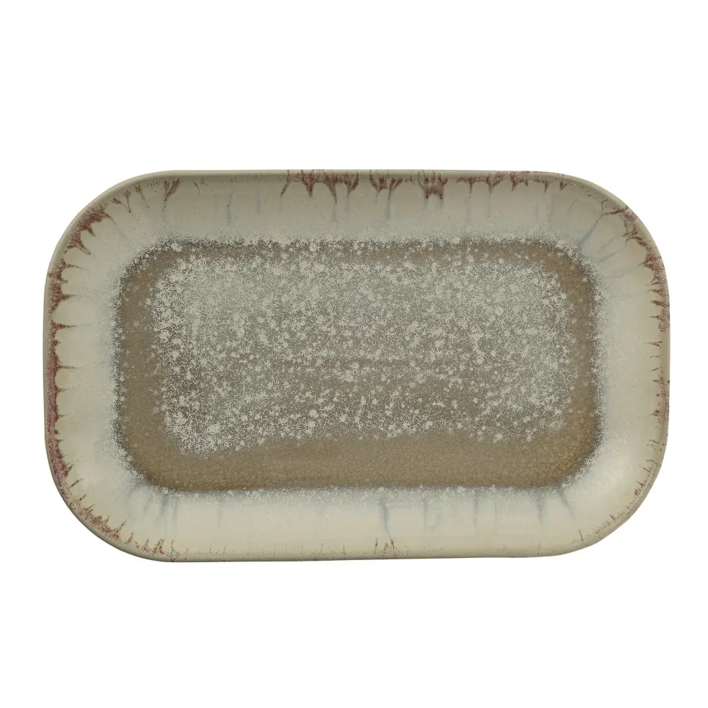 Bloomingville Servierplatte Heather braun, Steingut