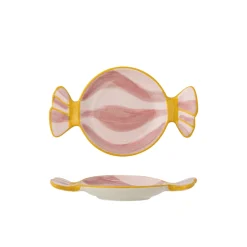 Bloomingville Servierplatte Caramella aus Steingut Rosa