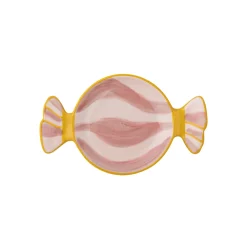 Bloomingville Servierplatte Caramella aus Steingut Rosa