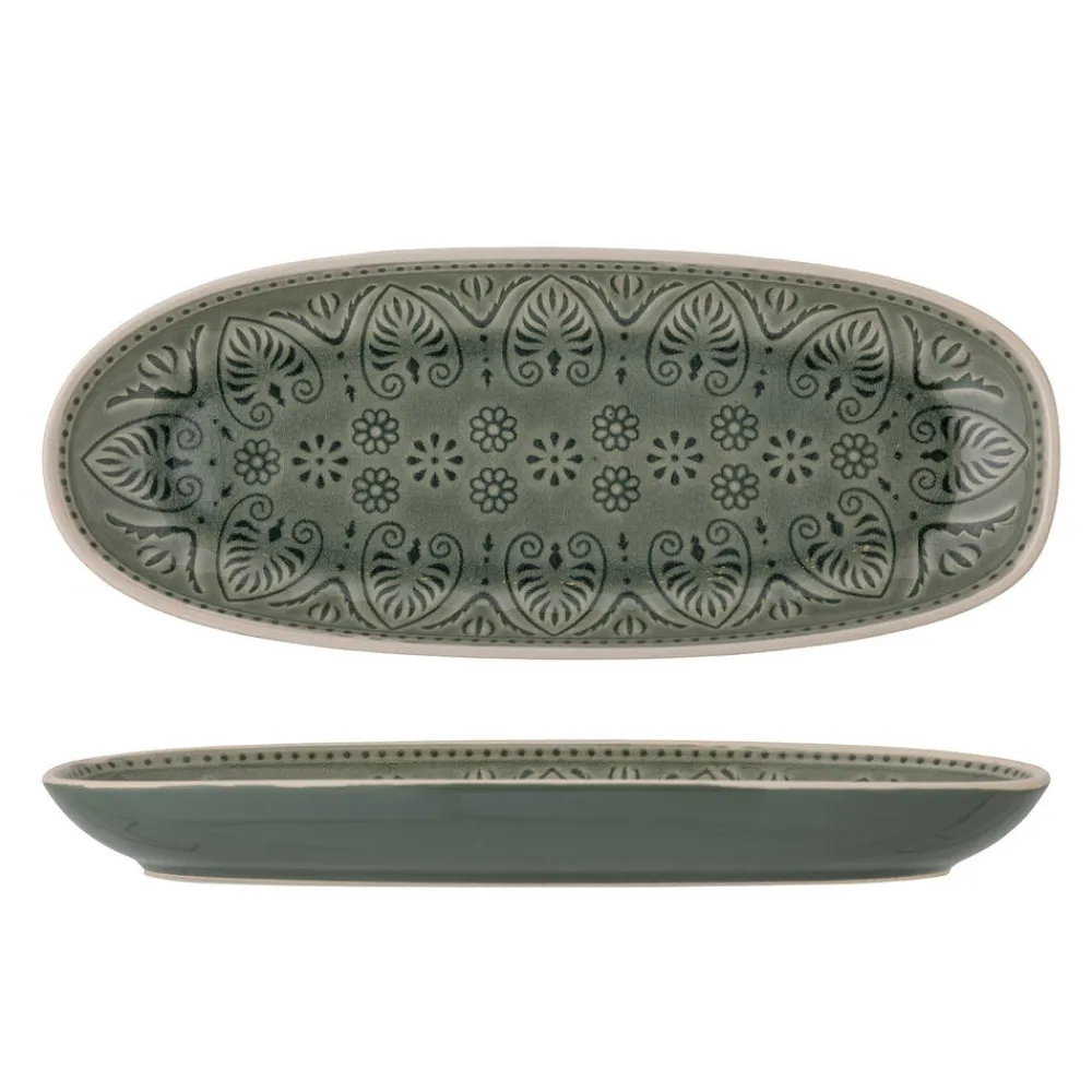 Bloomingville Servierplatte Rani, länglich, Steingut