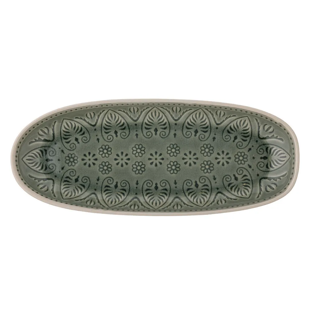 Bloomingville Servierplatte Rani, länglich, Steingut