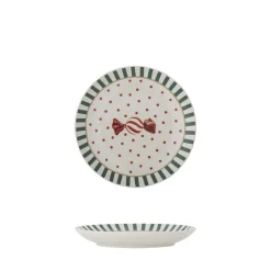 Bloomingville Yule Teller grün aus Steingut