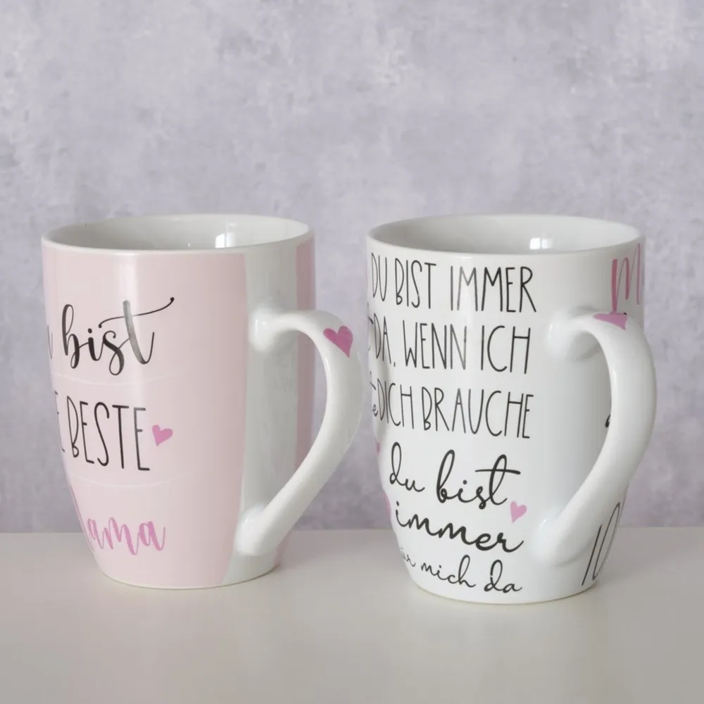 Boltze Becher beste Mama, 2er Set