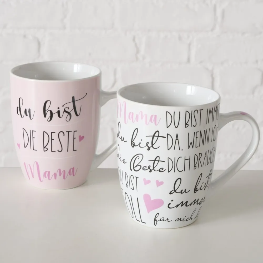 Boltze Becher beste Mama, 2er Set