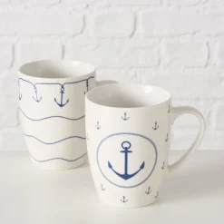 Boltze Becher Büsum mit Anker, 2er-Set