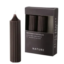 Boltze Dicke Stabkerzen Riffly Ø 3,5 cm, 3er Set