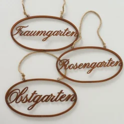 Boltze 3er Set Schild Traumgarten
