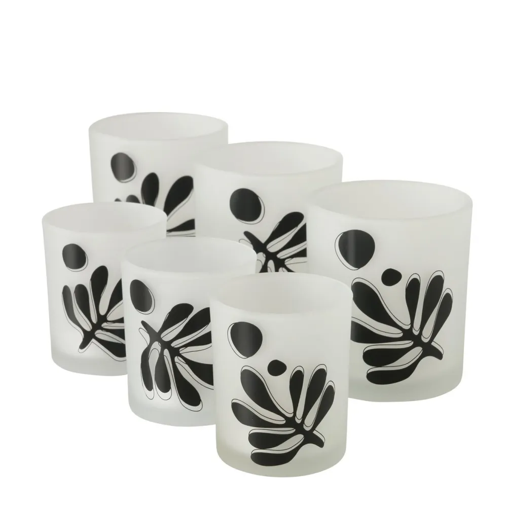 Boltze 2er Set Teelichtglas Matty