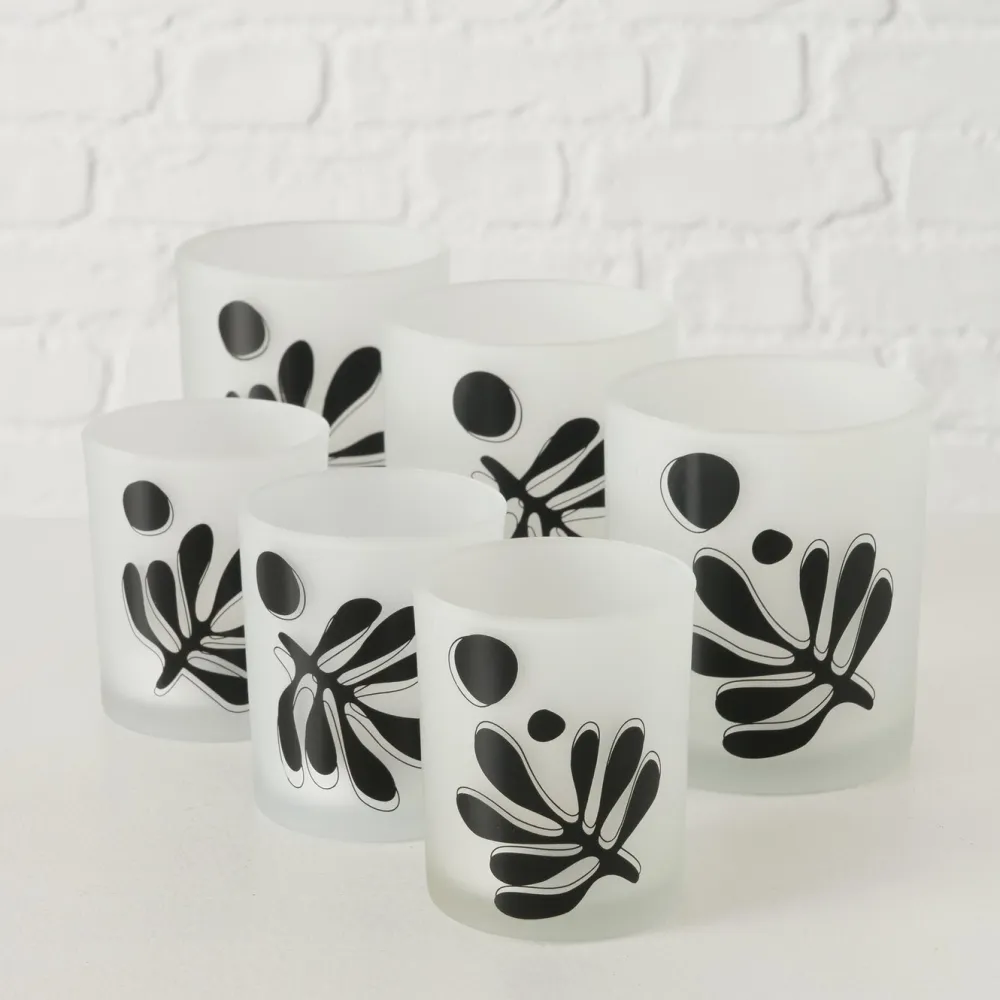 Boltze 2er Set Teelichtglas Matty