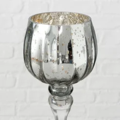 Boltze 3er Set Windlicht Manou silber