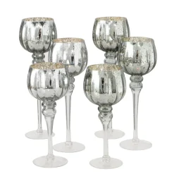 Boltze 3er Set Windlicht Manou silber