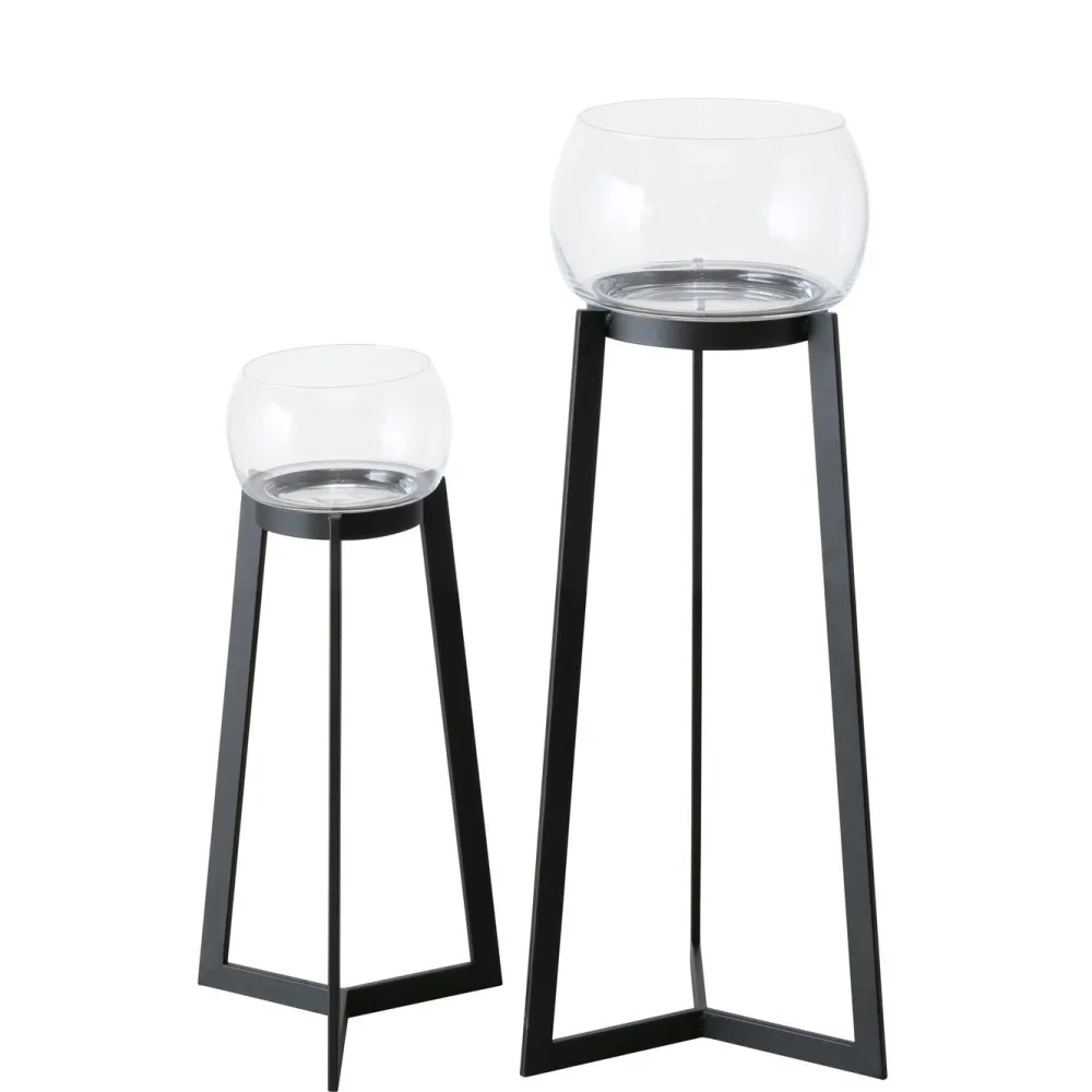 Boltze 2er Set Windlicht Sola mit Ständer