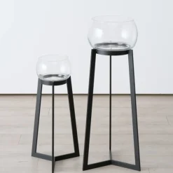 Boltze 2er Set Windlicht Sola mit Ständer