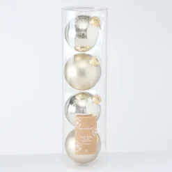 Boltze Große Weihnachtskugeln Ø 10 cm, 4 tlg