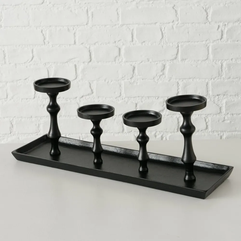 Boltze Kerzenleuchter Furo schwarz