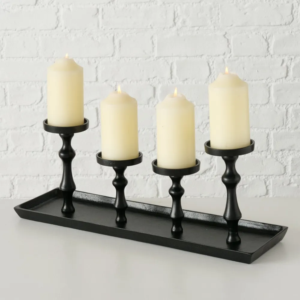 Boltze Kerzenleuchter Furo schwarz