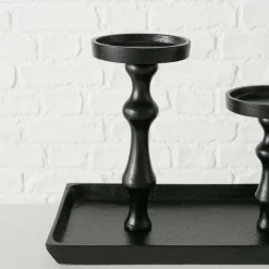 Boltze Kerzenleuchter Furo schwarz