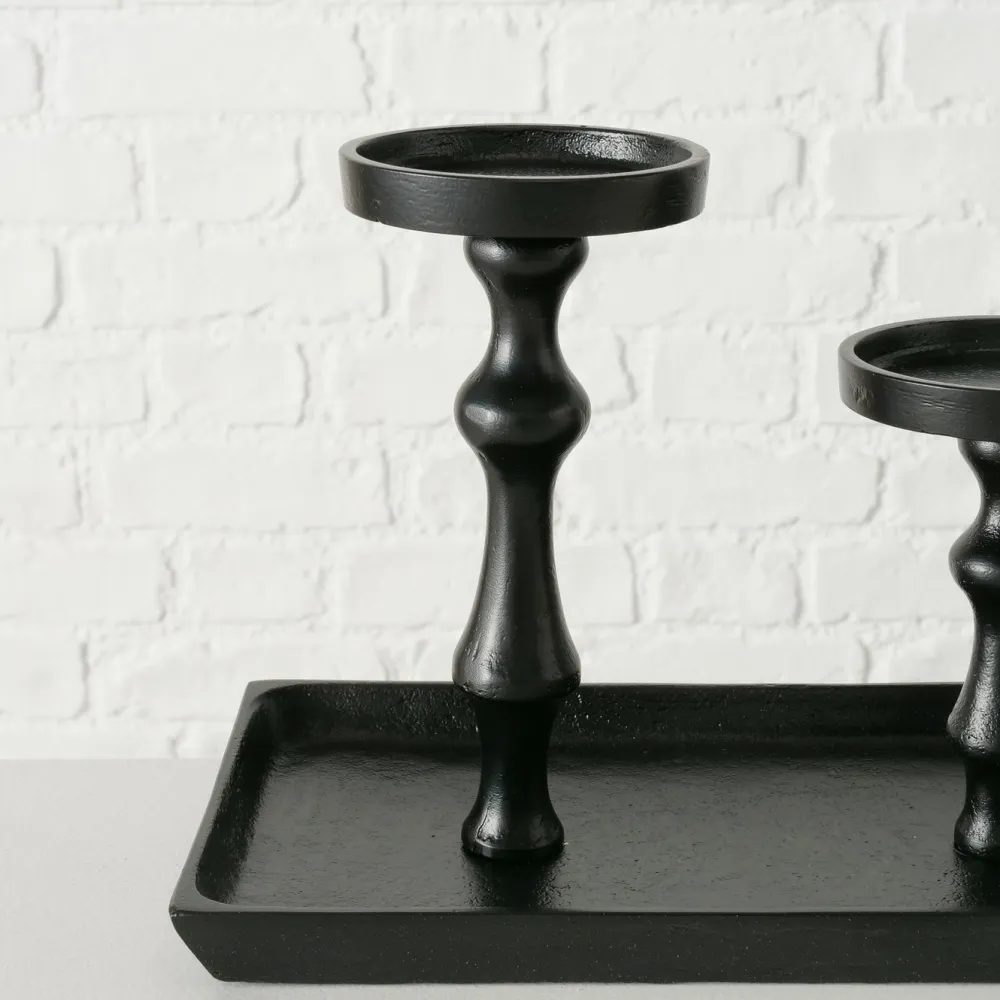 Boltze Kerzenleuchter Furo schwarz