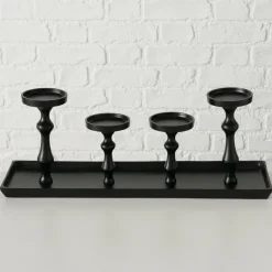 Boltze Kerzenleuchter Furo schwarz