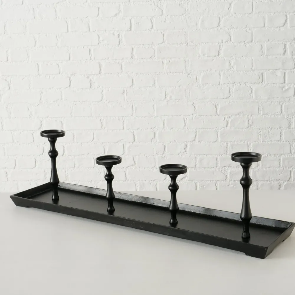 Boltze Kerzenleuchter Furo schwarz