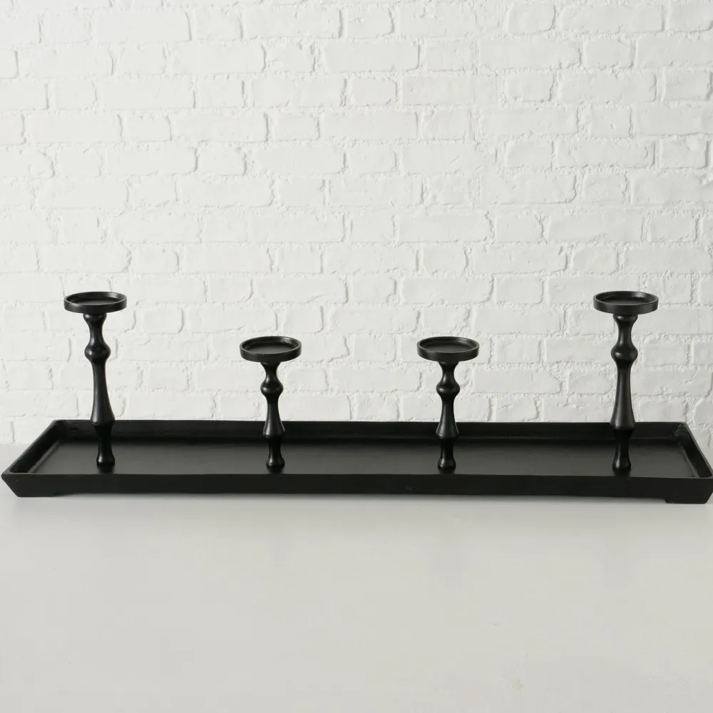 Boltze Kerzenleuchter Furo schwarz