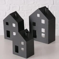 Boltze Lichthaus Windlicht Set 3-tlg für Teelicht Lavik