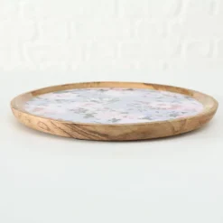 Boltze Mangoholz Teller Lilly 2er