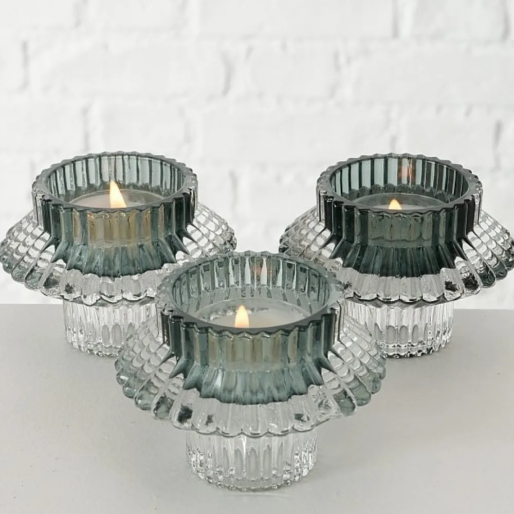 Boltze Teelichthalter Phyllis 3er Set