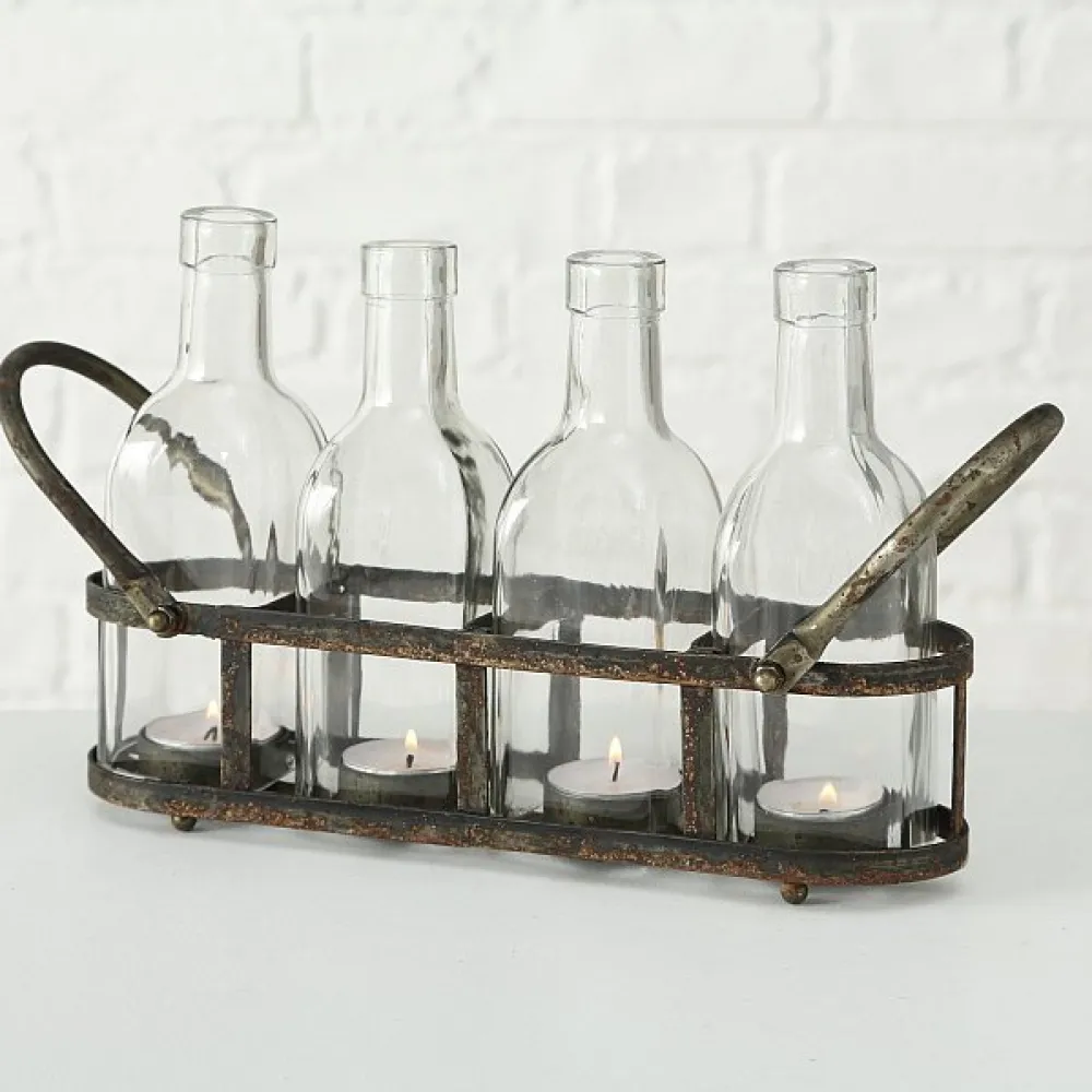 Boltze Teelichthalter Zuma Flaschenform