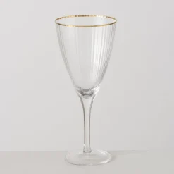 Boltze Weinglas Sofia mit Goldrand